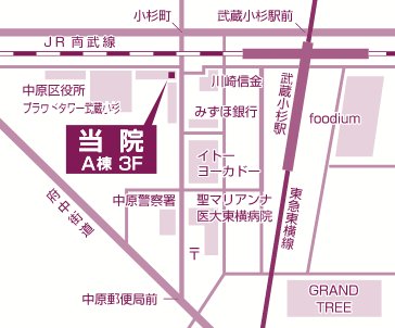 こすぎレディースクリニック マップ